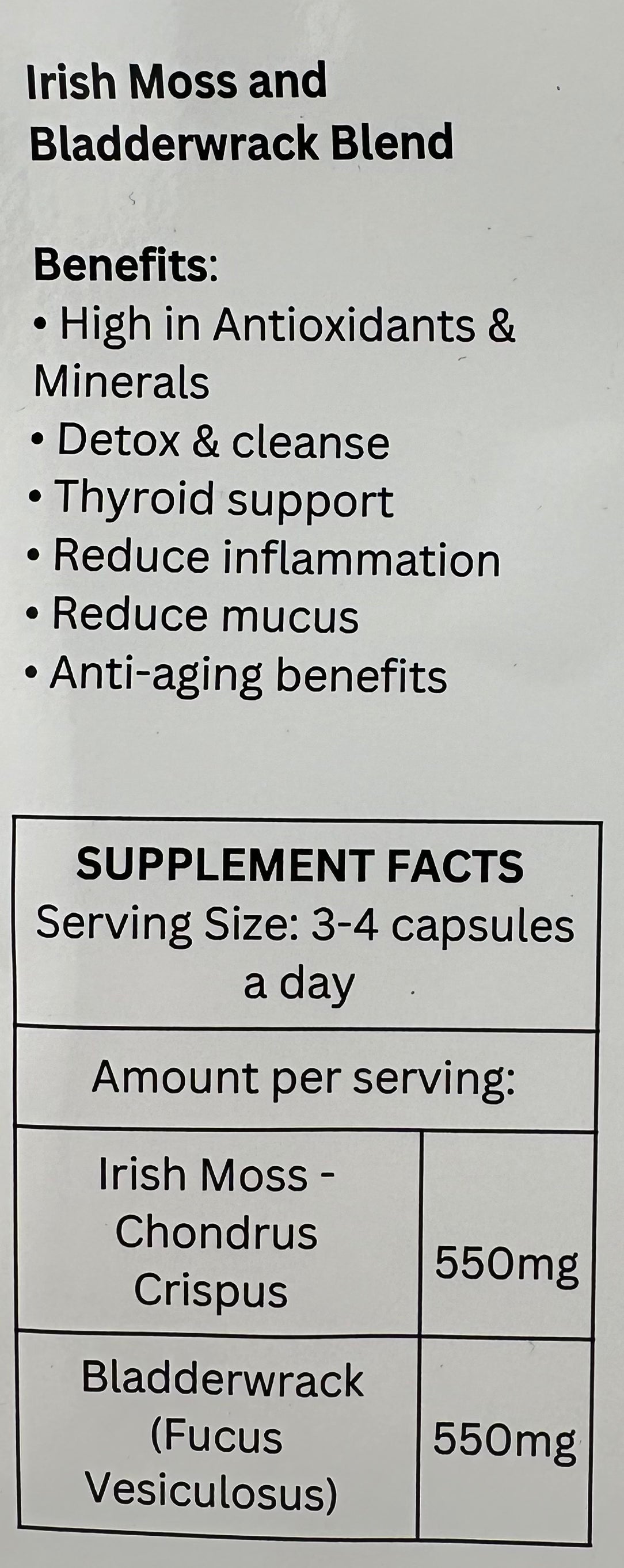 Irish Moss & Bladderwrack Capsules