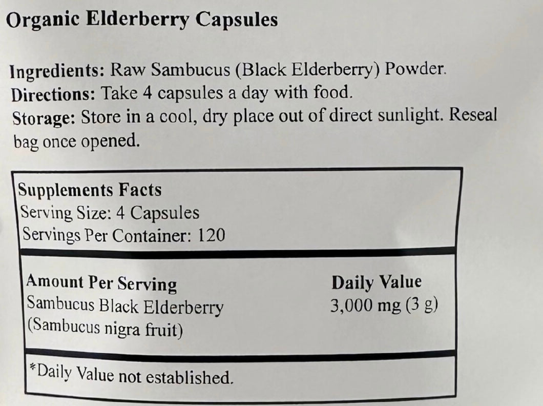 Organic Elderberry Caspules